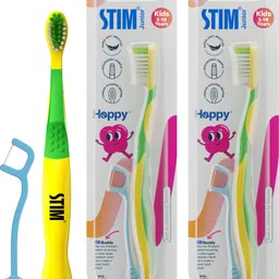 stim Junior Kids Toothbrush | 3-10 Years | Soft Bristles | Tongue Cleaner | 2 Pack Extra Soft Toothbrush-picture-21