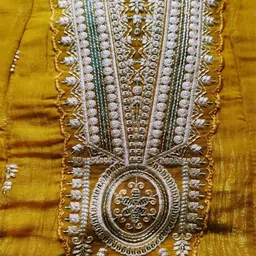 the bull garments Embroidered Art Silk Stitched Anarkali Gown image 5