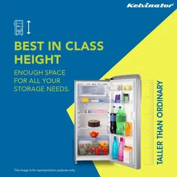 kelvinator 187 L Direct Cool Single Door 2 Star Refrigerator image 3