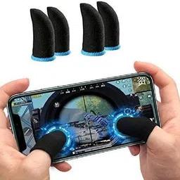 PUBG Finger Sleeves Mobile Gaming Easy Elastic Fit 4 Pieces Black ( 2 Pairs ) Finger Sleeve-image-48