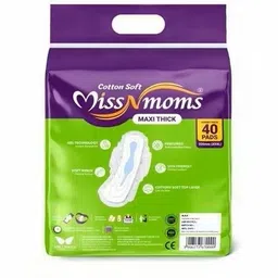 miss n moms Slim Fit Sanitary Pads | 320mm Long | Pack of 86 (80+6 Free) Sanitary Pad image 2