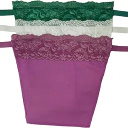 Women Dark Green, White, Purple Mock Camisole-image-4
