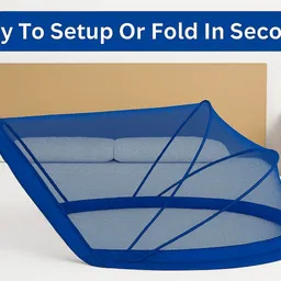 ya enterprise Tent crib blue HDPE - High Density Poly Ethylene Washable Kids Mosquito Net image 5