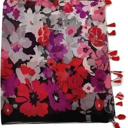 stylestory Printed Chiffon Women Multicolor Scarf, Stole, Fancy Scarf image 5