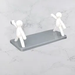 shreejee Self Adhesivecute Floating Shelves Wall Shelf for Home, Office & Kitchen X2.612 Plastic Wall Shelf image 2