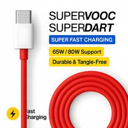 jkg USB Type C Cable 6.5 A 0.99 m original WARP CHARGING CABLE 65W/6.5A|Support Upto 65W Fast Charging image 1