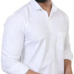 jessnx Men Regular Fit Solid Spread Collar Casual Shirt image 3