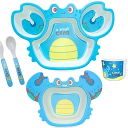 deepashri Bamboo Fibre Crab Shape kids Dinner Set 100% Biodegradable and Eco Friendly - Bamboo Dinner Set image 2