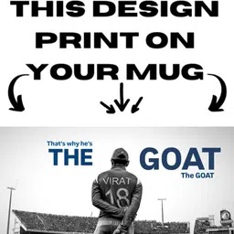 makekart Virat Kohli "The GOAT" - Cricket Legend Ceramic Coffee Mug image 2