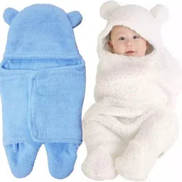 brandonn Abstract Single Hooded Baby Blanket for Mild Winter image 1