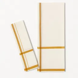 Sawariya Clothing Premium Golden Zari Lungi(size-122cm W 210cm L) Gamcha(Size- 88cm W 176cm L) Set Striped, Solid Men Dhoti-picture-35