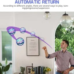 drumstone Premium Flying Spinner Fidget Ball Toys Kids USB Rechargeable image 3