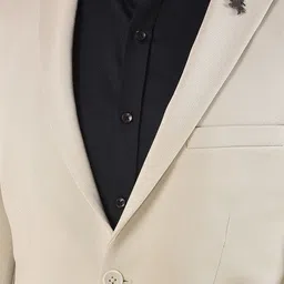 cantabil Men Self Design Single Breasted Casual Blazer image 5