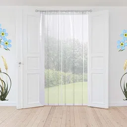 mpr 216 cm (7 ft) PVC Transparent Long Door Curtain Single Curtain-picture-10