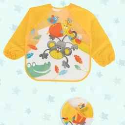 wooattire Full Sleeves Apron Feeding Bib Washable Waterproof Bib for Newborns image 3