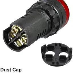 dehmy LED Pilot Light AC 220V Panel Indicator Flashing Alarm with Buzzer 5pcs Fire Alarm image 3