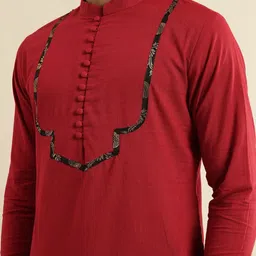 house of pataudi Men Pure Cotton Kurta Pant Set image 2