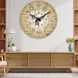 olive tree Orem Multicolour Engineered Wood Wall Clock-picture-16