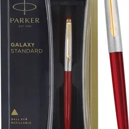 parker Galaxy Standard Gold Trim Red Body Color Ball Pen-picture-19