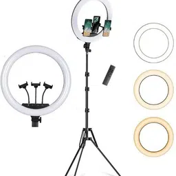 FKU BD-460 Ring Light 46CM & 8 Feet Tripod Stand 55W LED Ring Light,Remote, MIC Tripod Kit image 5