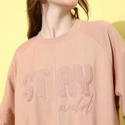roadster Women Short Sleeve Floral Print Sweatshirt image 3