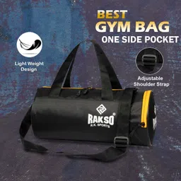 18 L Gym Duffel Bag - Duffel Gym Bag WITH Pocket for Men Women BOYS WITH COMBO - Multicolor, Yellow-image-73