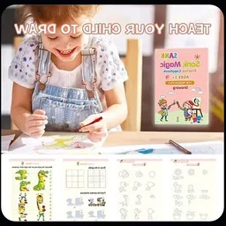 Practice Copybook (4 BOOK+10 REFILL+1 pen+1 Grip) A1 for kids-NEW155-image-1