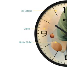 olive tree Joseph Black ABS Plastic Wall Clock image 5