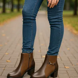 footpedia Everyday Comfort Fashion Ankle Boots with Elegant Detailing Boots For Women image 3