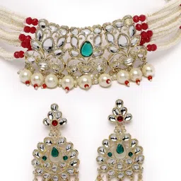 sukkhi Alloy Gold-plated Multicolor Jewel Set image 5