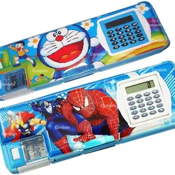 pkm 2 Calculator Geometry Box NA Art Plastic Pencil Boxes-picture-16