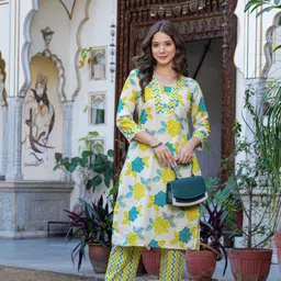 bkapparels Women Pure Cotton Kurta Pant Set image 3