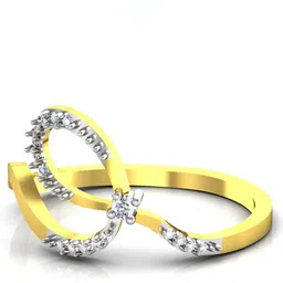 avsar Cubic Zirconia Stone Ring BGR037YBN 14kt Yellow Gold ring image 5