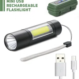 benson 2 IN 1 3 mode rechargeable 300 range ultra bright flashlight emergency torch 5 hrs Torch Emergency Light image 2