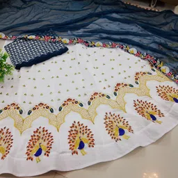 new pooja Embroidered Semi Stitched Lehenga Choli image 4