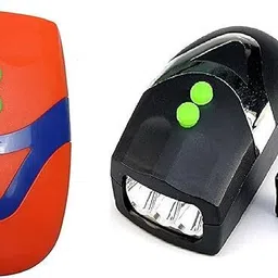 siano Cycle Light with Cycle Bell Siren Hooter Cycle Bell for Bicycle for Kids Adults Incandescent Front Light-picture-19