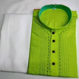 saif chikan handicraft Men Cotton Blend Kurta Pyjama Set-picture-25