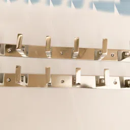 bizaar Stainless Steel 6 Pin L Cloth Hooks Hanger Hanging Key,Towel (Pack Of 2) Door Hanger image 3