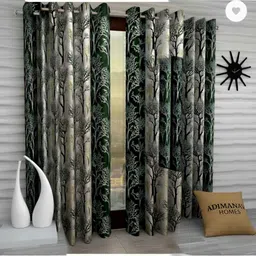 adimanav 213.36 cm (7 ft) Door Polyester Semi Transparent Curtain (Pack Of 2)-picture-10