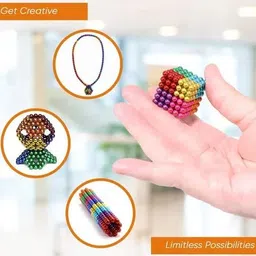 ocfi Magnetic Balls Toys Sculpture Building Magnet Cube Toy Stress Relief (216 balls) image 4
