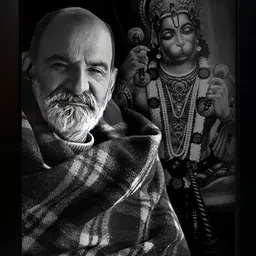 crowdhall Neem Karoli Baba Photo Frame | Neem Karoli Baba Painting Digital Reprint 13.5 inch x 10 inch Painting-picture-19