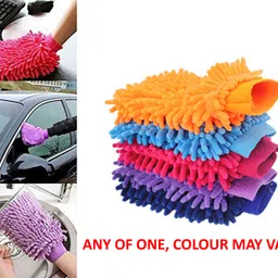 carfox Microfiber Vehicle Washing Washing Mitt Hand Glove image 2
