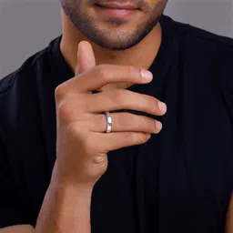 giva 925 Silver Resilient Ring For Him Sterling Silver Zircon Rhodium Plated Ring image 3