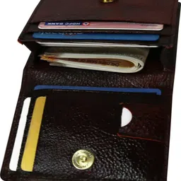 style 98 Men & Women Casual Brown Genuine Leather Card Holder - Mini-picture-42