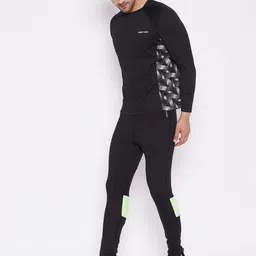 jump usa Solid Men Black Tights image 5