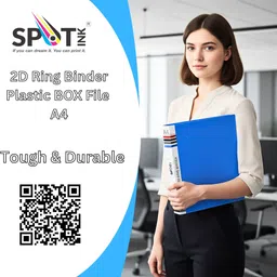 spotink plastic A4 Ring Binder File Folder For Office Document Organizer with Inside Pocket, image 5