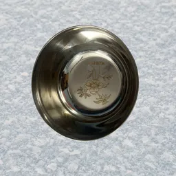 rjn Stainless Steel Floral Print Thali Set Dinner Set image 4