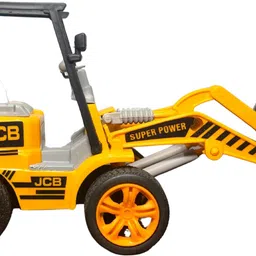 sai samrudh enterprises JCB loader Die-Cast Metal Pull Back Toy 1:24 Scale image 3
