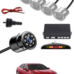 maties Car Parking Sensors - Set of 4 with Reverse Parking Camera (Silver)-47 Reversing Electromagnetic Parking Sensors With Camera-47 Parking Sensor-picture-19