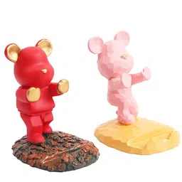 TIED RIBBONS Pack of 2 Bear Mobile Phone Stand Holder Showpieces image 5